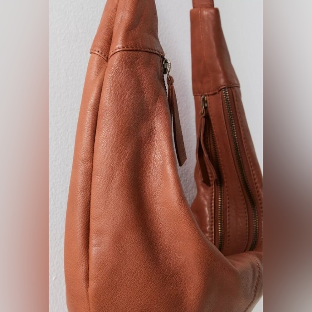 Free People Brown Leather Crescent Shoulder Bag - Picture 5 of 6